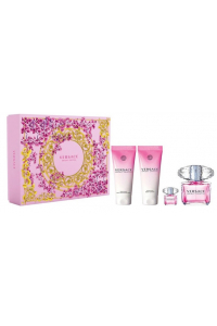 Obrázok pre Versace Bright Crystal darčeková sada 90 ml EDT + 100 ml telové mlieko + 100ml sprchový gel + mini edt 5ml pre ženy