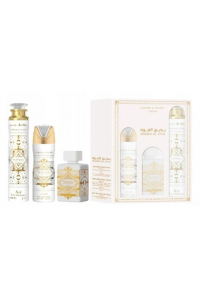 Obrázok pre Lattafa Bade'e Al Oud Honor & Glory darčeková sada edp 100ml unisex + Perfumed Spray 200 ml + Izbový Sprej 300ml 