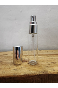 Obrázok pre Plniteľný sklenený flakón na parfum 10 ml – s rozprašovačom a vrchnákom