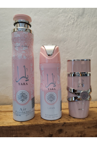 Obrázok pre Lattafa Yara edp 100 ml + perfumed spray 200 ml + izboivý sprej alebo aj do auta sprej 300 ml pre ženy