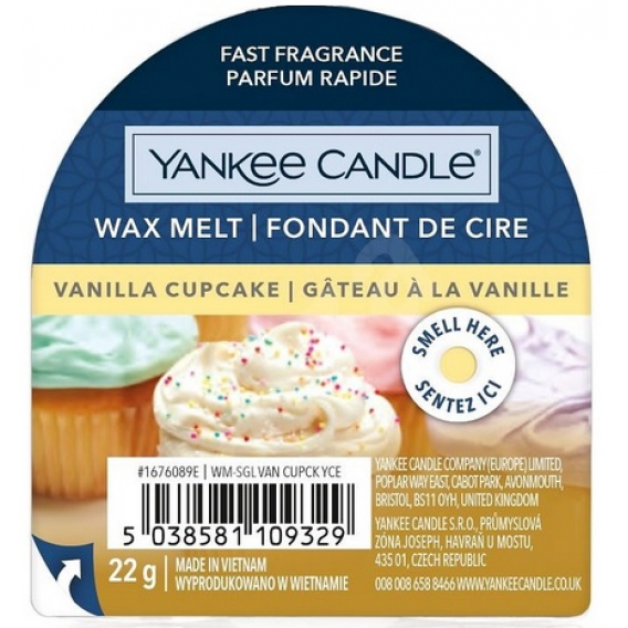 Obrázok pre Yankee Candle Vanilla Cupcake vosk do aromalampy 22 g