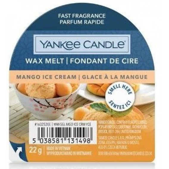 Obrázok pre Yankee Candle Mango Ice Cream vonný vosk do aromalampy 22 g