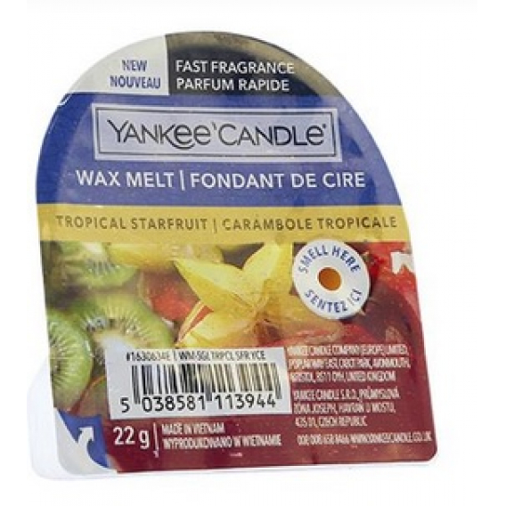 Obrázok pre Yankee Candle Vonný vosk Tropical Starfruit 22 g, svieža vôňa