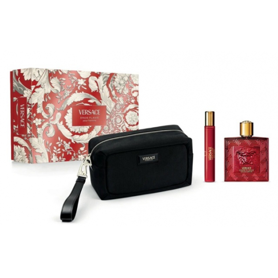 Obrázok pre Versace Eros Flame darčeková sada edp 100ml + edp 10ml + kozmetická taška Versace pre mužov