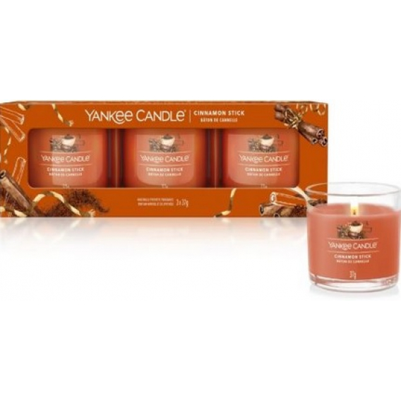 Obrázok pre Yankee Candle Cinnamon Stick 3pack sviečka v skle 3x 37g