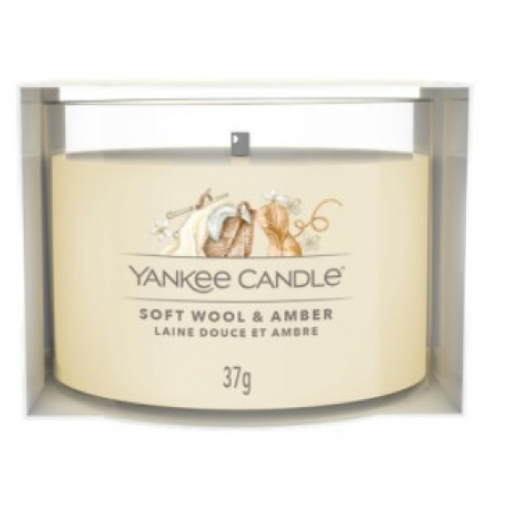 Obrázok pre Yankee Candle SOFT WOOL & AMBER Sampler v skle sviečka v skle 37g