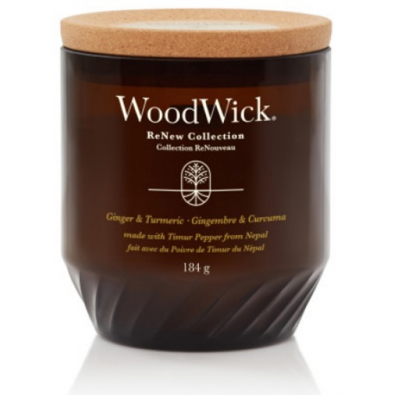 Obrázok pre Woodwick Ginger & Tumeric Renew stredná sviečka 184g