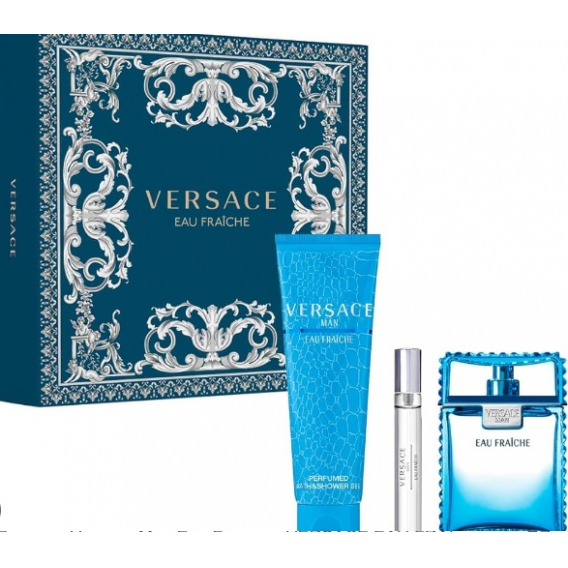 Obrázok pre VERSACE Man Eau Fraiche darčeková sada EDT 100 ml + edt 10ml + sprchový gel 150ml pre mužov