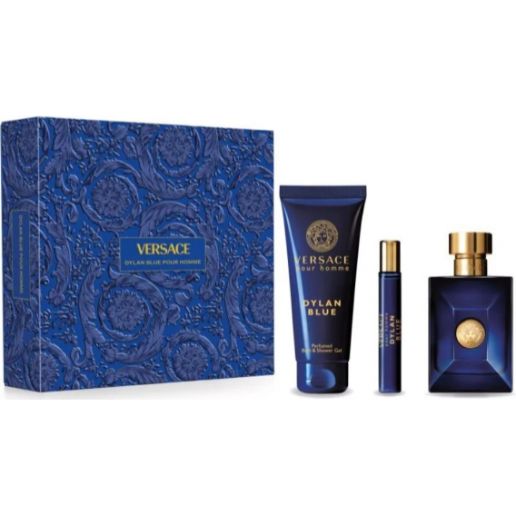 Obrázok pre VERSACE Dylan Blue Pour Homme darčeková sada EDT 100 ml + edt 10ml + sprchový gel 150ml pre mužov