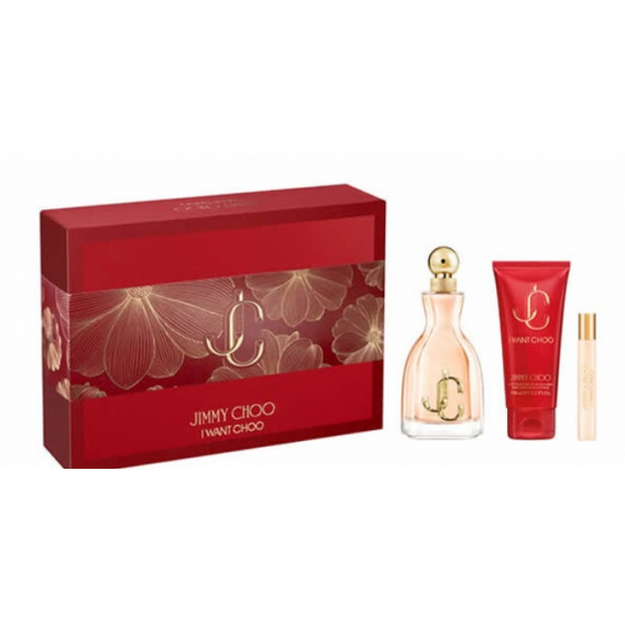 Obrázok pre Jimmy Choo I Want Choo darčeková sada 100 ml EDP + 7.5 ml EDP + 100 ml telové mlieko pre ženy