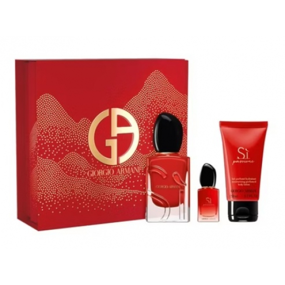 Obrázok pre Giorgio Armani Sì Passione darčeková sada EDP 50 ml + EDP 7 ml + parfumované telové mlieko 50 ml pre ženy