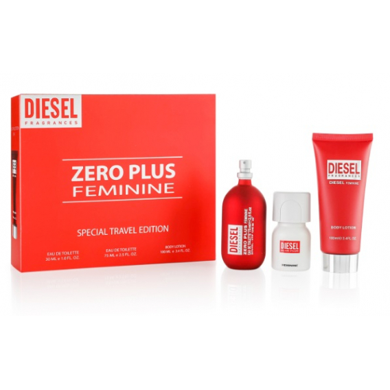 Obrázok pre Zero Plus Feminine darčeková sada edt 75ml + telové mlieko 100ml + Plus Plus Feminine edt 30ml