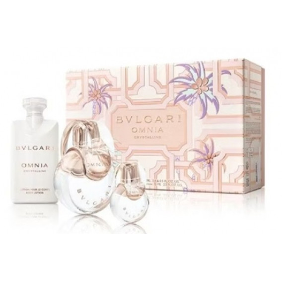 Obrázok pre Bvlgari Omnia Crystalline darčeková sada edt 100ml edt 15ml telové mlieko 100ml pre ženy