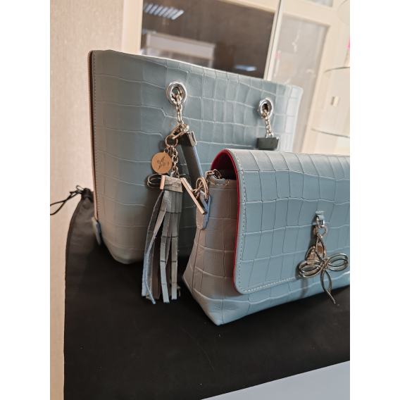 Obrázok pre TYC'S Handmade in Italy Midi dámska kabelka Azzurra