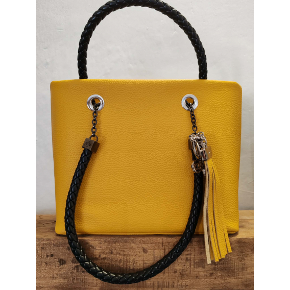 Obrázok pre TYC'S Handmade in Italy Midi dámska kabelka Beatrice Senape II.