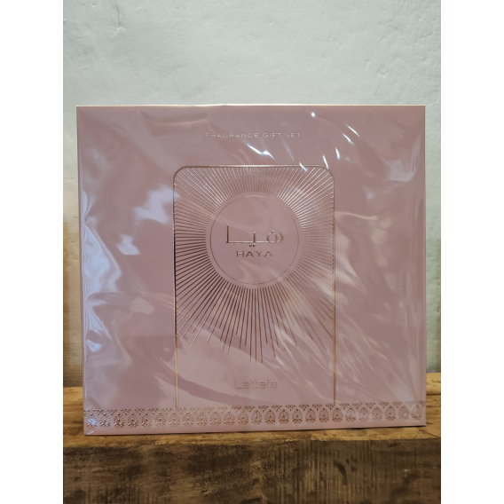 Obrázok pre Lattafa Haya darčeková sada edp 100ml edp 12ml vlasový sprej / hmla 50ml pre ženy - Táto vôňa pripomína Valentino Donna Born in Roma Woman